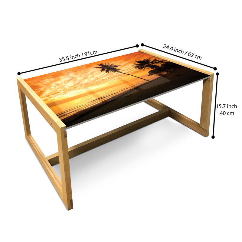 Jameria Sled Coffee Table, 90cm H x 62cm W x 40cm D