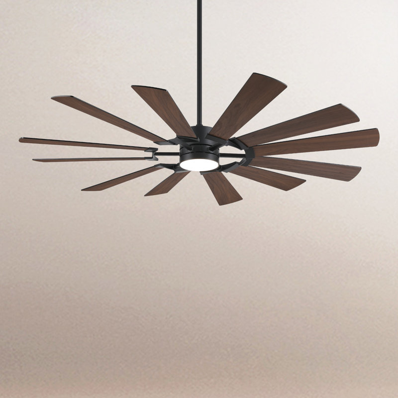 72in Ceiling Fan with Light,Modern Ceiling Fan with Remote Control, Double-Finish Blades,High Airflow Reversible DC Motor, Quiet 6 Speed Fan, Dimmable 3 Color LED Light, for Living Room, Dining Room, Great Room & High Ceilings