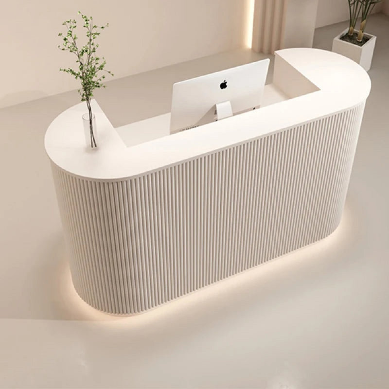 Cissy L-Shape Manufactured Wood Reception Desk, 60cm H x 240cm W x 100cm D