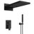 High-End Modern Luxury 3-Function Shower Faucet Set, Complete Shower System with 22" x 9" Waterfall & Rainfall Shower Head, Handheld Shower and Pressure Balancing Valve-85121182