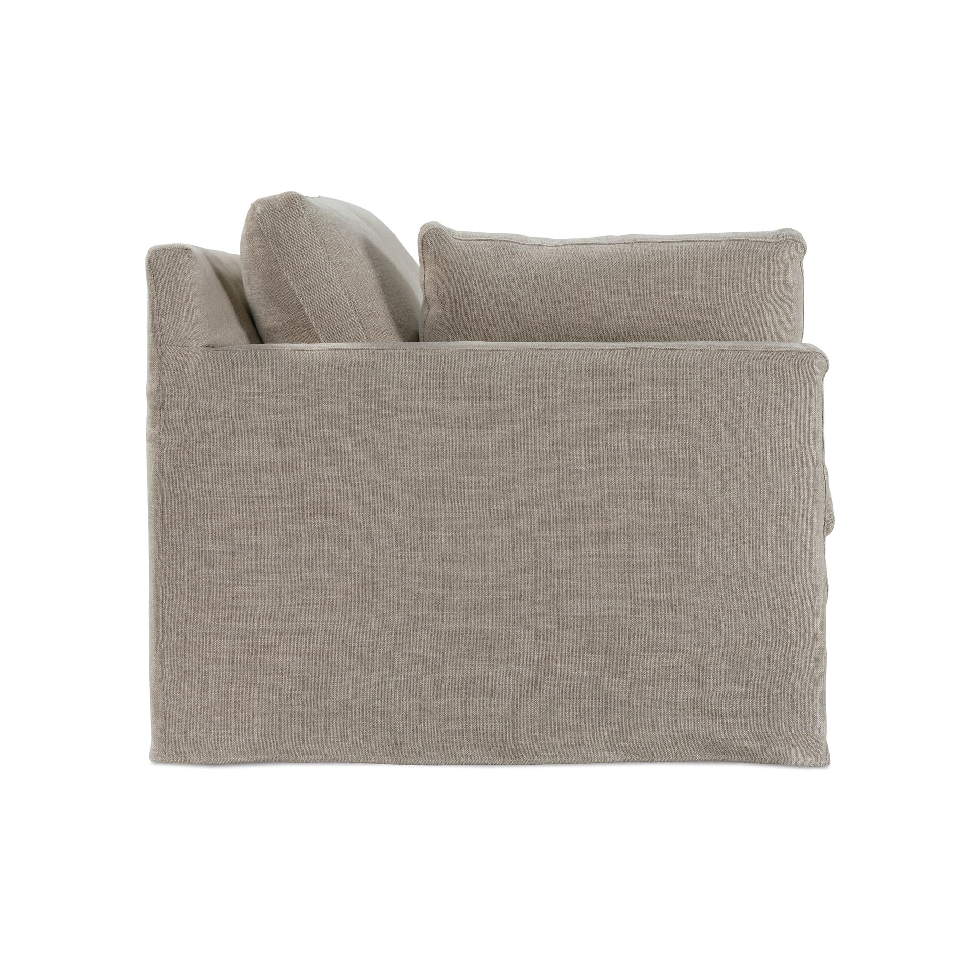 Sylvie Extra Long Sofa (Bench Cushion), 35" H x 100" W x 39" D, Malt Linen (13961-86)