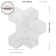 Peel and Stick Gel Backsplash Tile Hexa 10'' x 11'' (Set of 4)