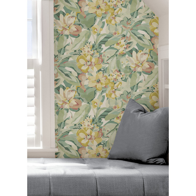 Papier peint adhésif Heather Belles Fleurs, Jaune