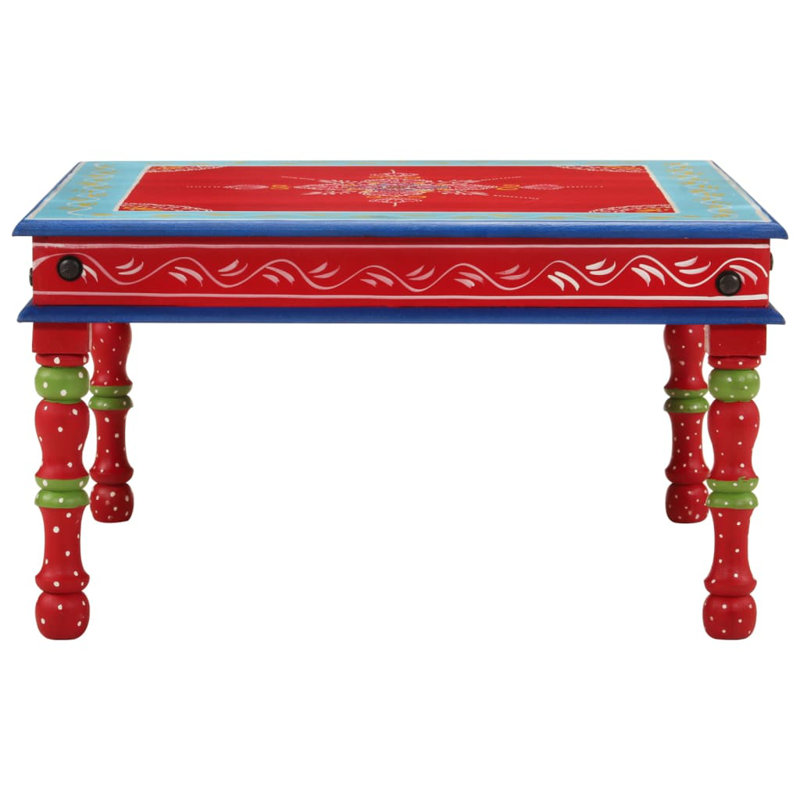 Blayden Solid Wood Four Leg Coffee Table, Red