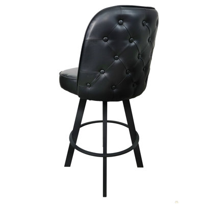 2 PACK Commercial Uphostered Swivel  Tufted Bucket Seat Bar Stool With Metal Frame Restaurant And Cafe Bar Seating--Assembly Required