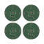 Thistle And Snake Vegan Leather Round Pebble Placemat-980989656