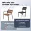 Chaise de salle à manger d'extérieur empilable Deen Auminium-758247833-769630224