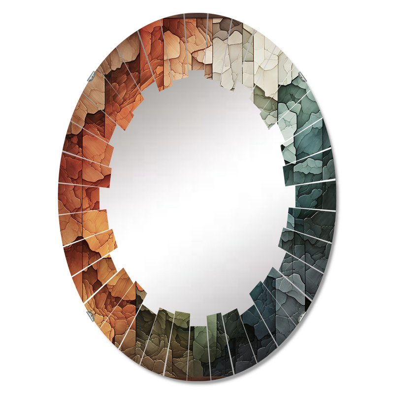 Rience - Miroir mural moderne ovale, 30 po x 20 po