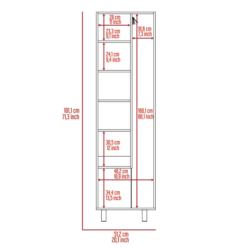 Garde-manger rectangulaire Halifax 2 portes garde-manger blanc