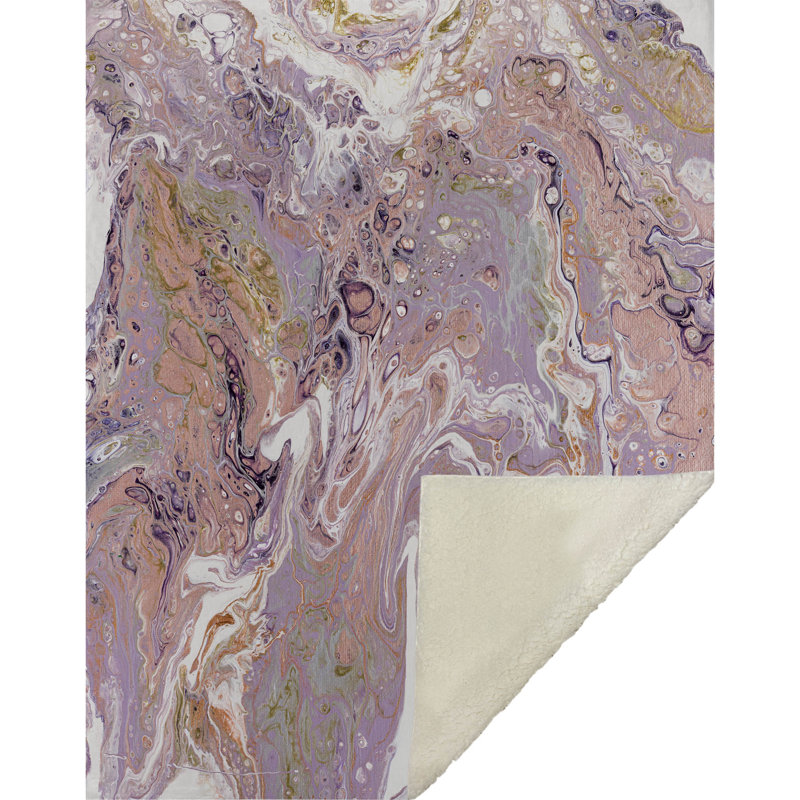 Addison Machine Washable Sherpa Abstract Throw Blanket