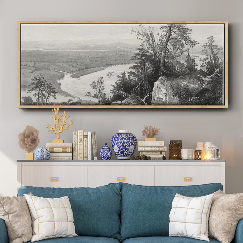 «Connecticut Valley from Mount Tom», toile encadrée, H 20 po x l 50 po