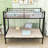 Twin Over Full Futon Metal Bunk Bed with Ladders and Slats