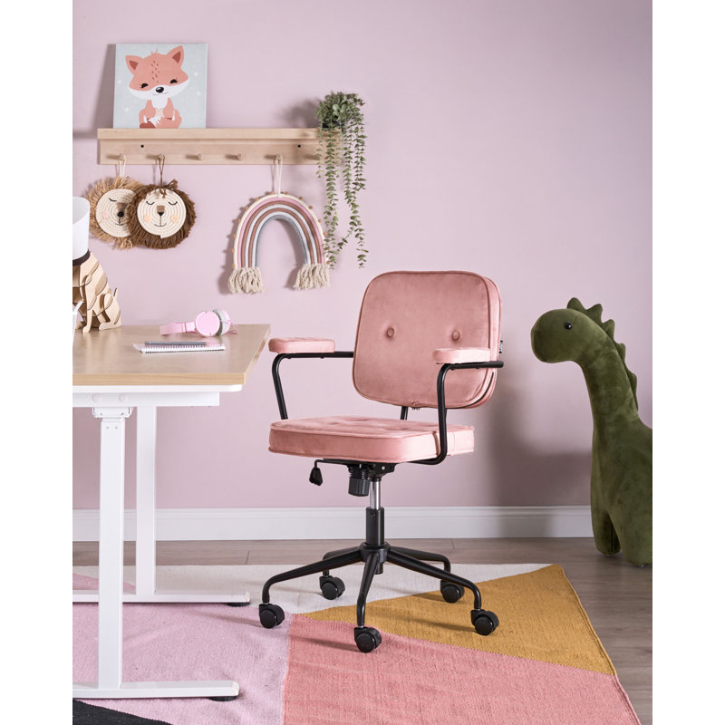 Office Chair, Pink, Velvet