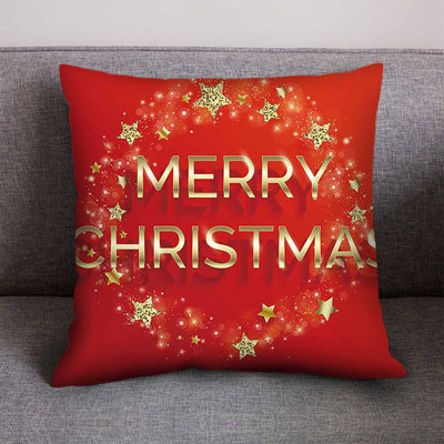 Housse de coussin en lin pour Noël
