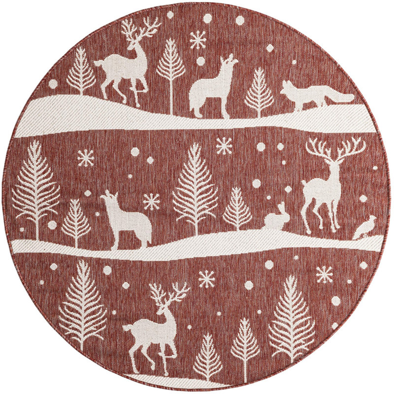 Le tapis Holiday Aisle® Kareema, Rond 5 pi 1 po