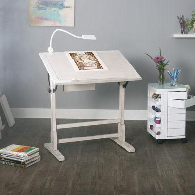 Gumesindo Solid Wood Top Drafting Table