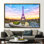 Art sur toile, tour Eiffel, coucher de soleil