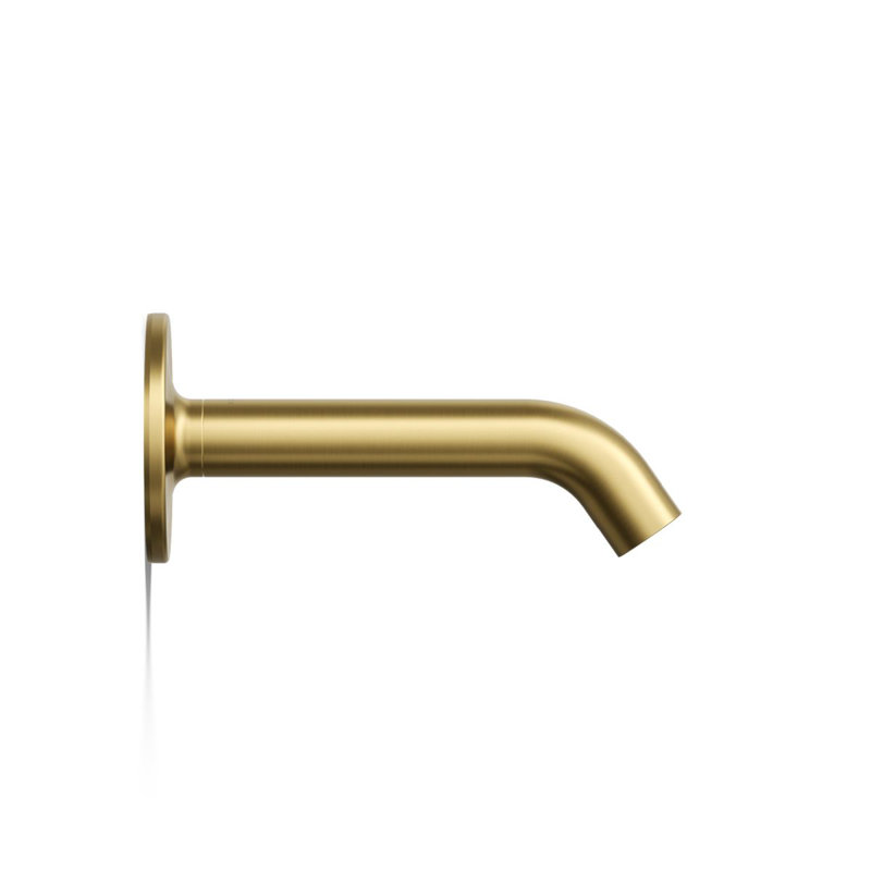 Purist® Wall Mount Non Diverter Bath Tub Spout, Vibrant Moderne Brushed Gold