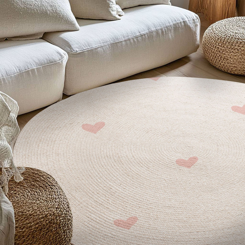 Tapis tressé Simple Love Charm, Rond 5 pi