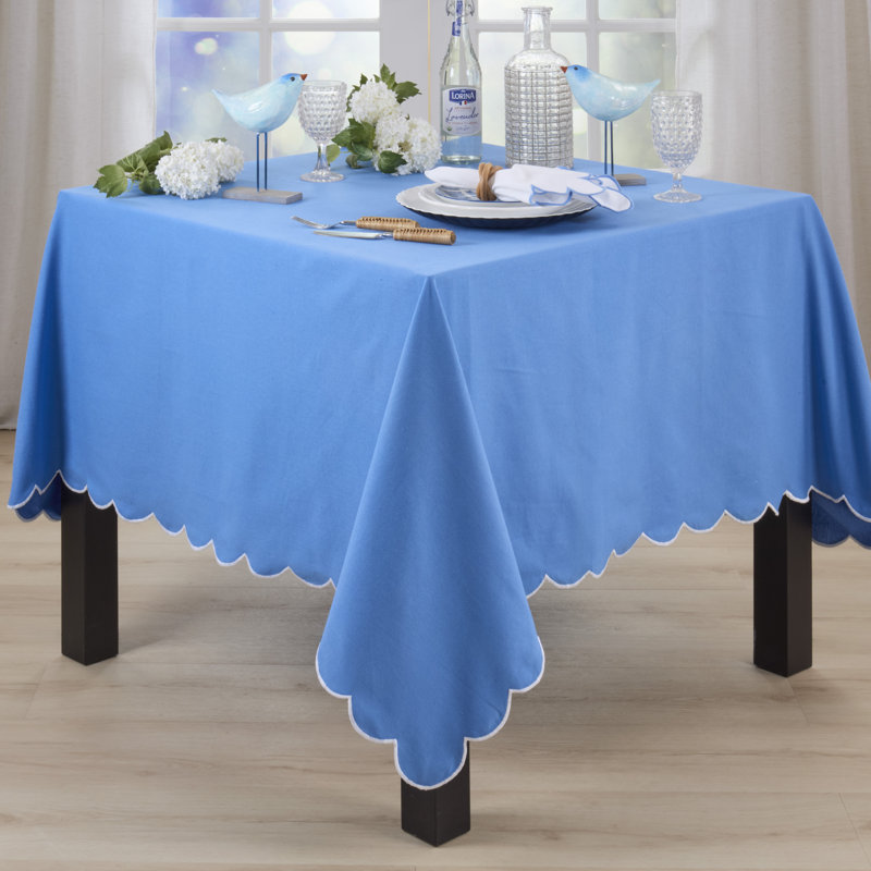 Nappe Scalloped Edge, Bleu