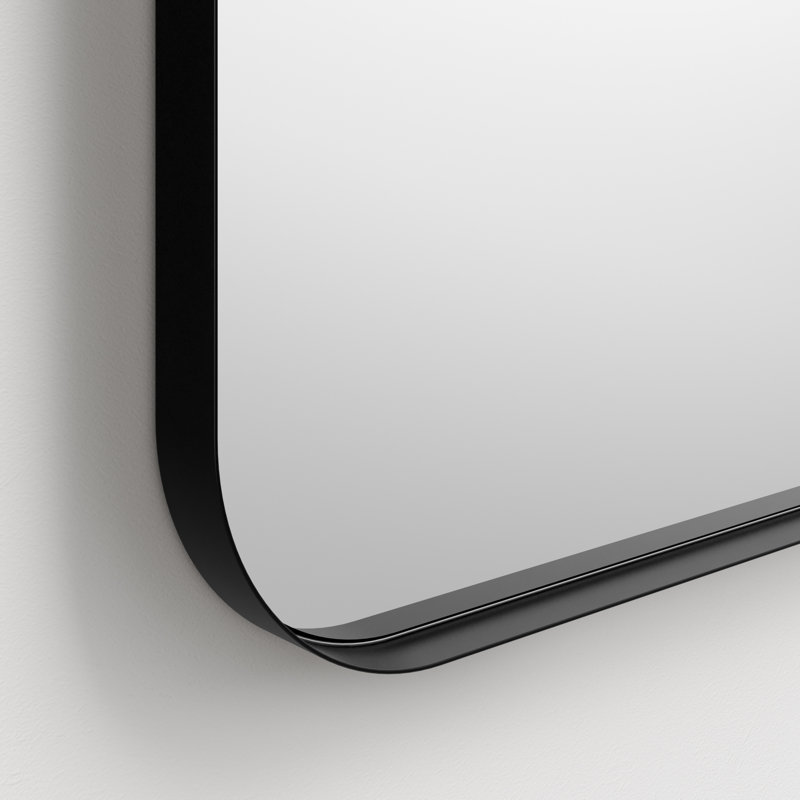 Weeksville Wall Mirror, 36" x 24", Black