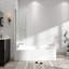 Porte de douche pivotante en nickel brossé 55 po H 55 po, configuration réversible, porte à membrane Nano - traitée facile à nettoyer et à l'épreuve pour baignoire, installation, sur verre-130847723