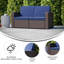 Causeuse imitation rotin avec coussins pour toutes les températures-1187720209