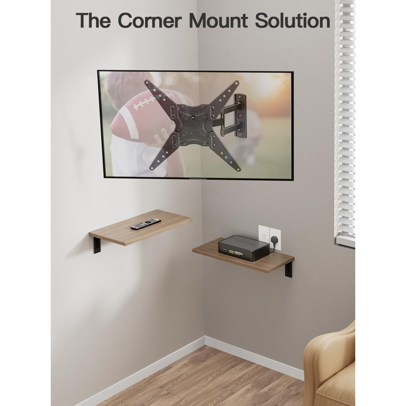 Black Steel Full Motion TV Wall Mount for 26-60 Inch Screens