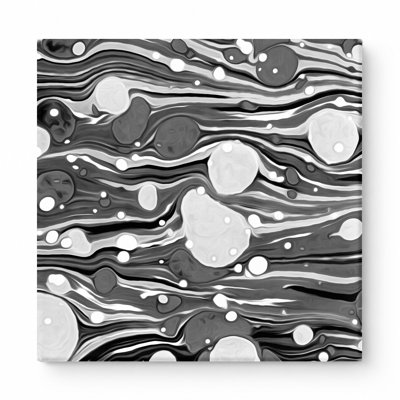 Monochromes fluides orbes - art mural carré sur toile