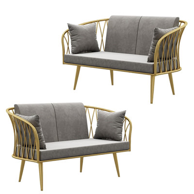 Nordic Simple Cafe Benches Polyester Blend Upholstered Bench