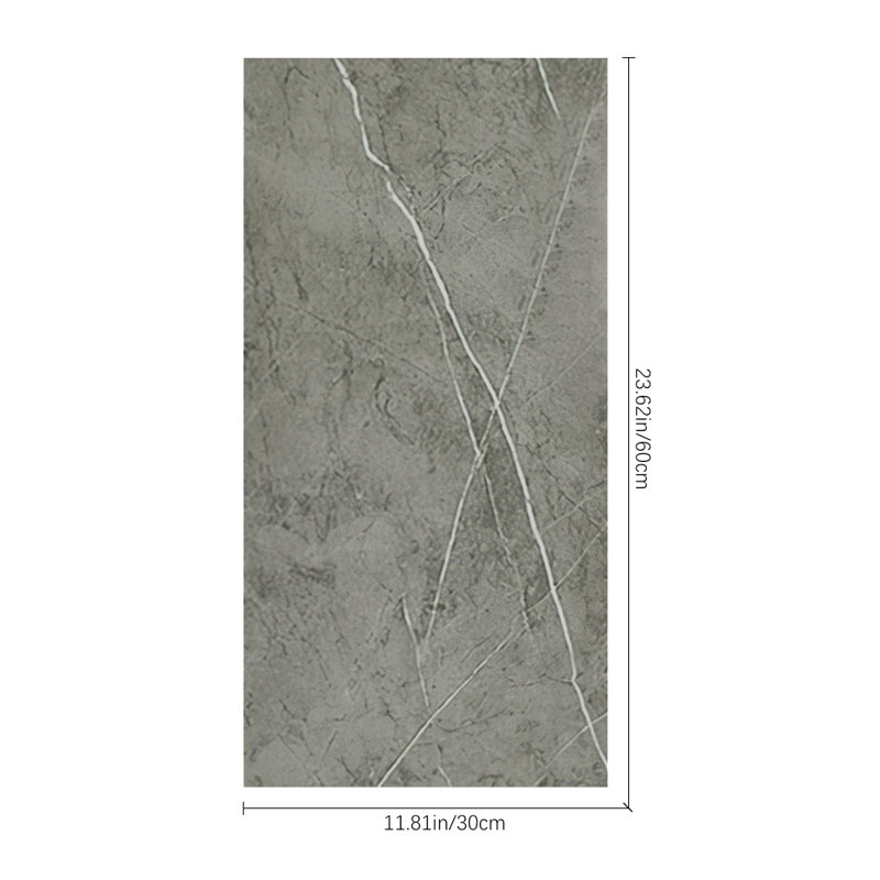 Deivids Peel and Stick Marble Wall Tile, Light Grey