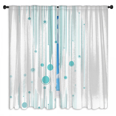 Rideaux abstraits abstraits et transparents - 2 panneaux