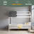 Twin Size Wood House Bed With Fence-1029491915