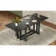 Table de salle à manger extensible à tréteaux - 58 po à 82 po avec deux feuilles de 12 po, gris-1818797412