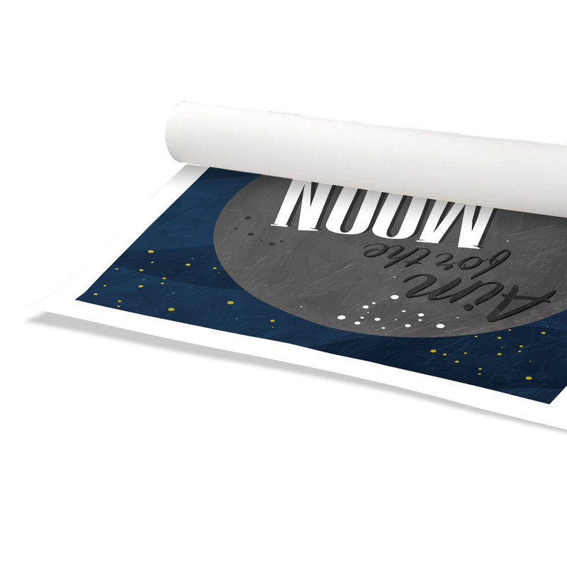 «Rolled Aim for the Moon», impression sur papier, H 31 po x l 31 po x P 1 po