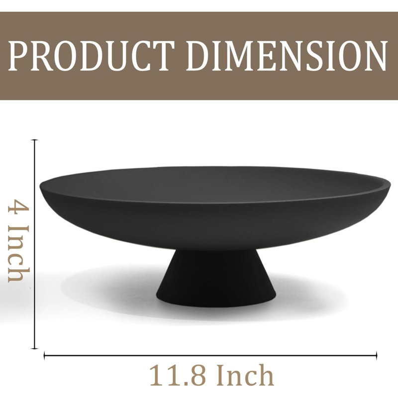 Decorative Bowl, Modern Resin Pedestal Bowl For Home Decor, Stylish Fruit Bowl For Kitchen Counter, Chic Key Holder For Entry Table