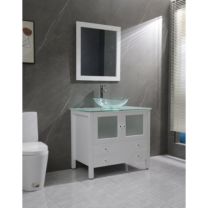 Ensemble de meuble-lavabo simple 36 po Najely, Blanc