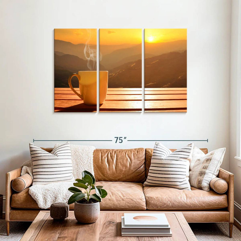 'Sunset Coffee, 36" H x 57" W