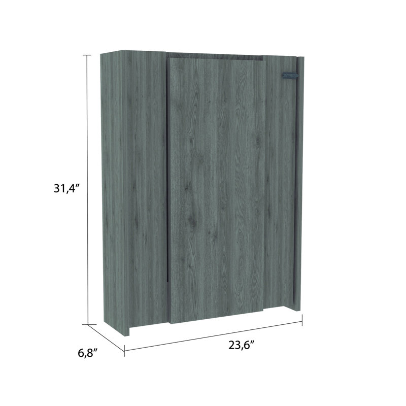 Bureau flottant rectangulaire, Gris