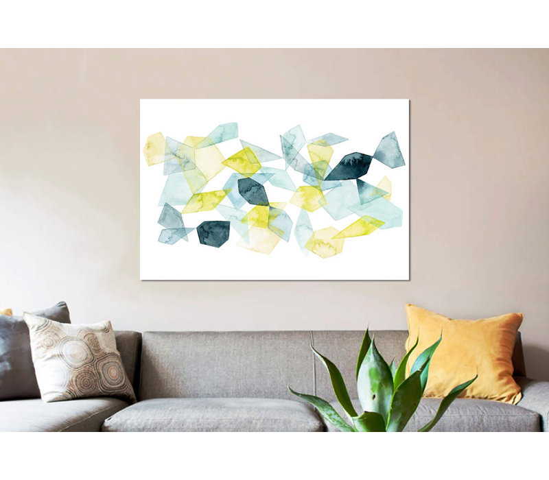 « mer abstract abstract i », impression sur toile, H 26 po x l 40 po x P 1,5 po, Toile tendue, Pas de tapis