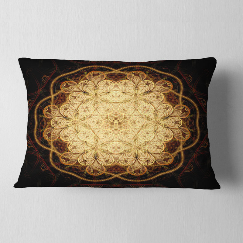 Coussin lombaire à fleur arrondie floral