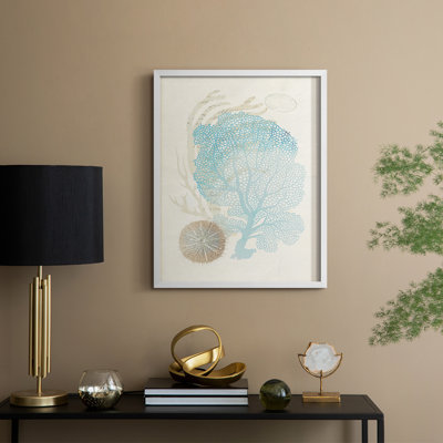«Quiet Coral II», reproduction encadrée - bois massif