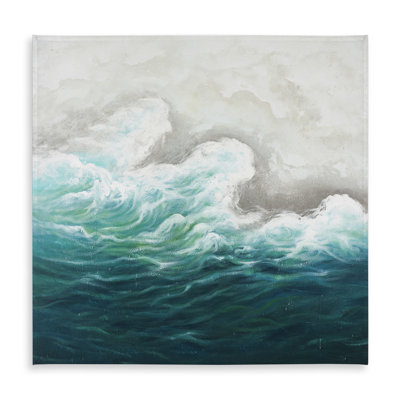Seaside Bathroom Waves Tablecloth | Indoor Outdoor Decor