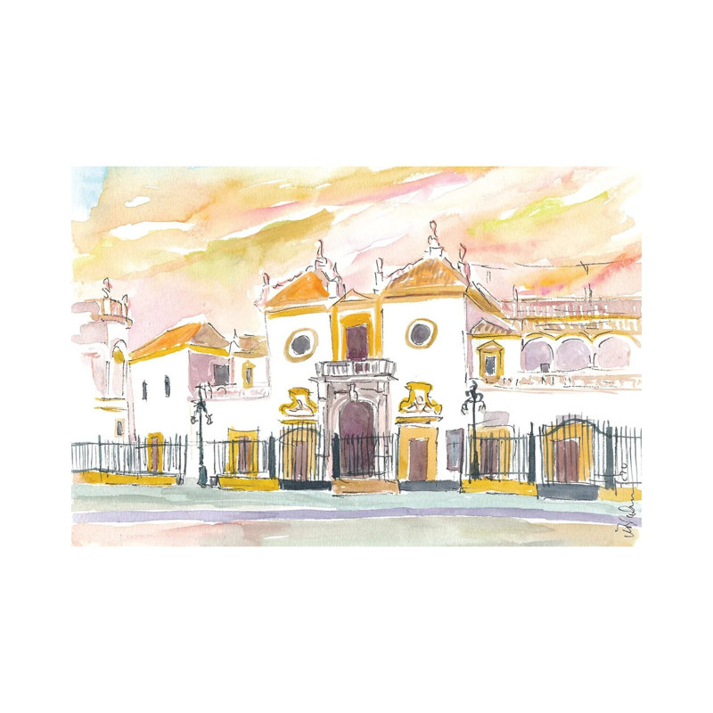 Seville Plaza De Toros Maestranza In Andalusia Spain by Markus & Martina Bleichner - Wrapped Canvas Gallery-Wrapped Canvas Giclée