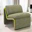Fauteuil luxueux luxueux, coussin en mousse, siège allongé courbé et rembourré, style moderne