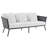 Modway Stance 6 Piece Outdoor Patio Aluminum Sectional Sofa Set-28110702-28110691