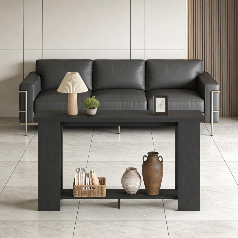 Canapé et console en MDF noir compact