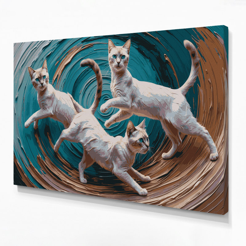 «Cats Tonkinese Shorthair», art mural sur toile, H 11 po x l 14 po