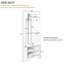 Arbre d'entrée minimaliste avec banc à chaussures et portemanteau minimaliste, solution de rangement polyvalente pour entrée, design peu encombrant, blanc-59484444
