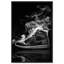 Impressions d'art sur toile de style Sneaker fumant en noir et blanc par Notoriart-105302423-105302456